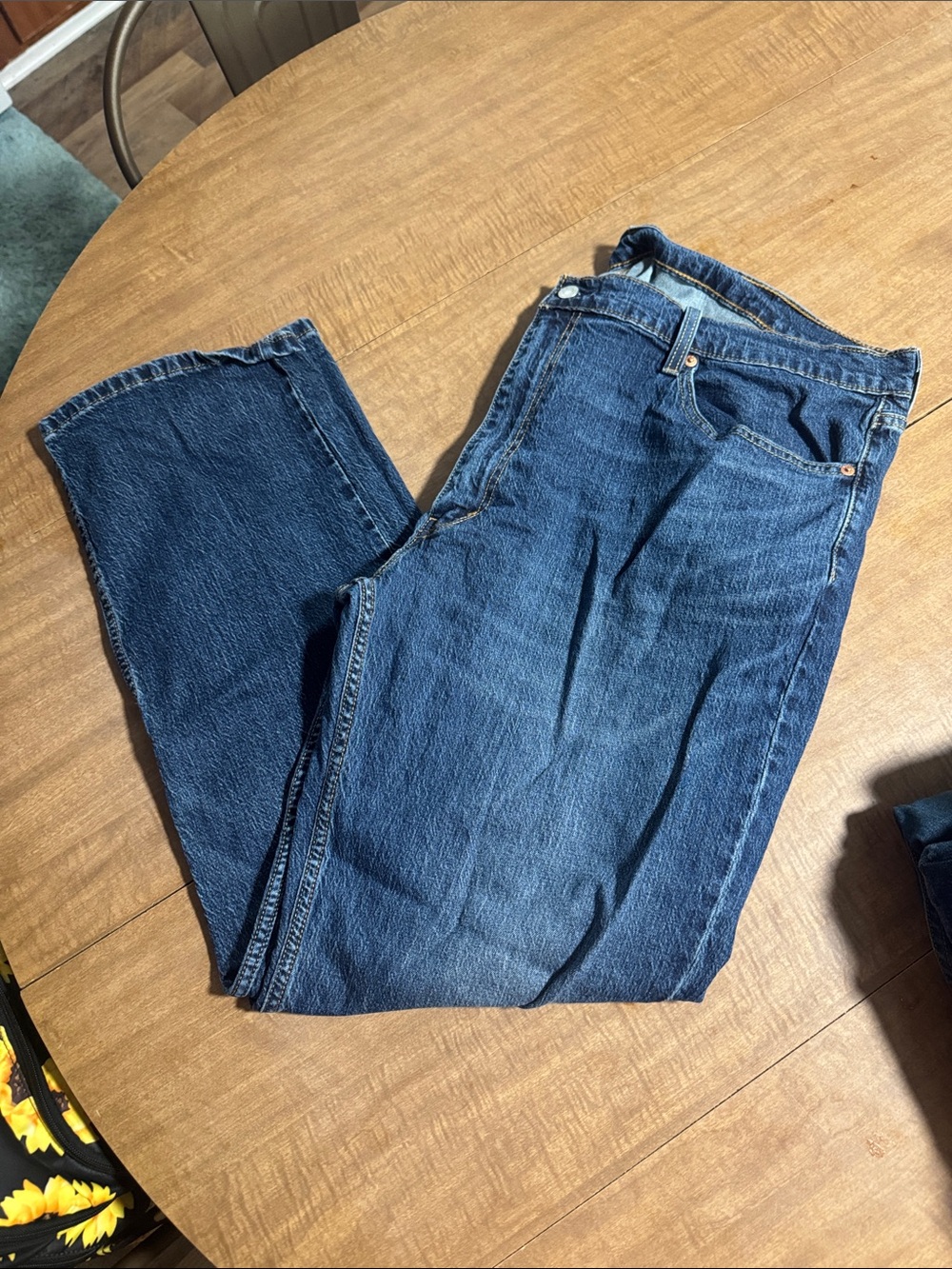 Levi's Straight Fit Men's Jeans in Dark Blue Denim
